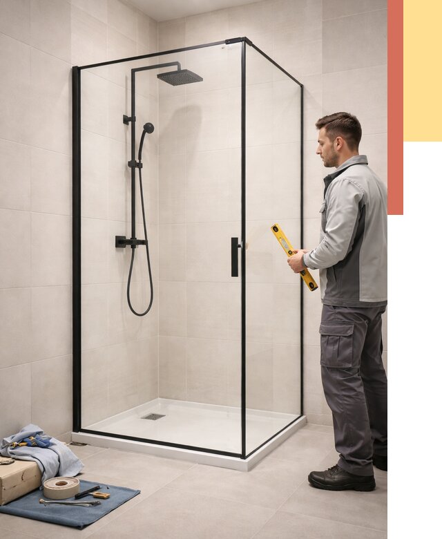 Стеклянные перегородки для душа в Коврове от 12790 руб. | Монтаж под ключ — ОТДЕЛОЧНИК-Квр