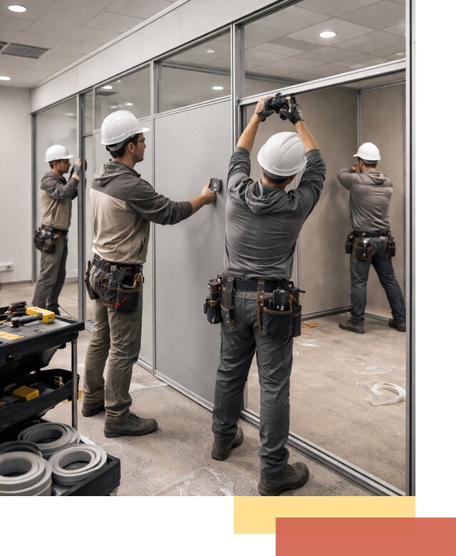 Мобильные офисные перегородки под ключ в Коврове