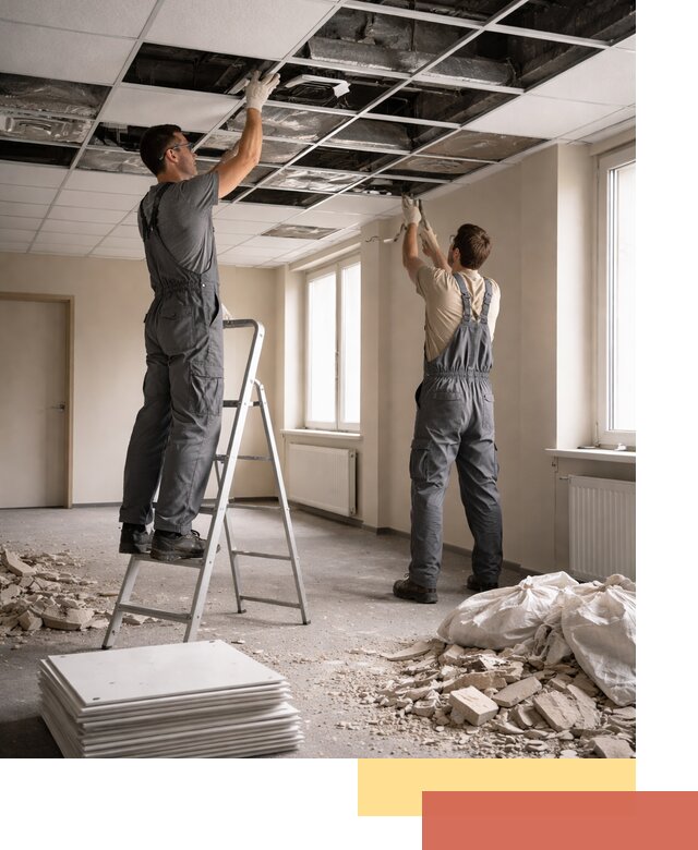 Демонтаж потолков Армстронг профессионально в Коврове