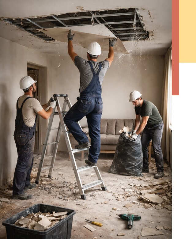 Демонтаж гипсокартонного потолка в Коврове от 430 руб. за м2 — ОТДЕЛОЧНИК-Квр