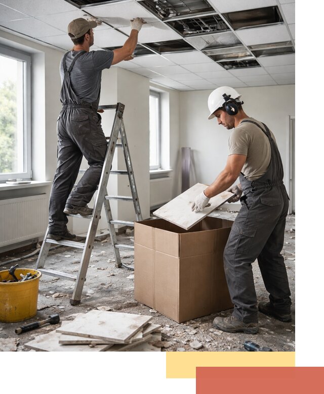 Демонтаж потолочной плитки в Коврове быстро и аккуратно