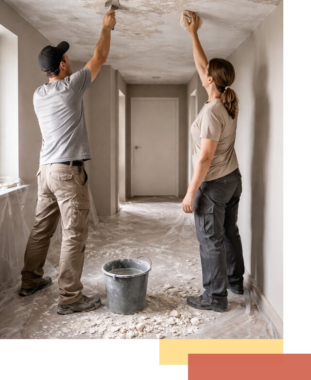 Удаление побелки с потолка в Коврове — быстро и аккуратно