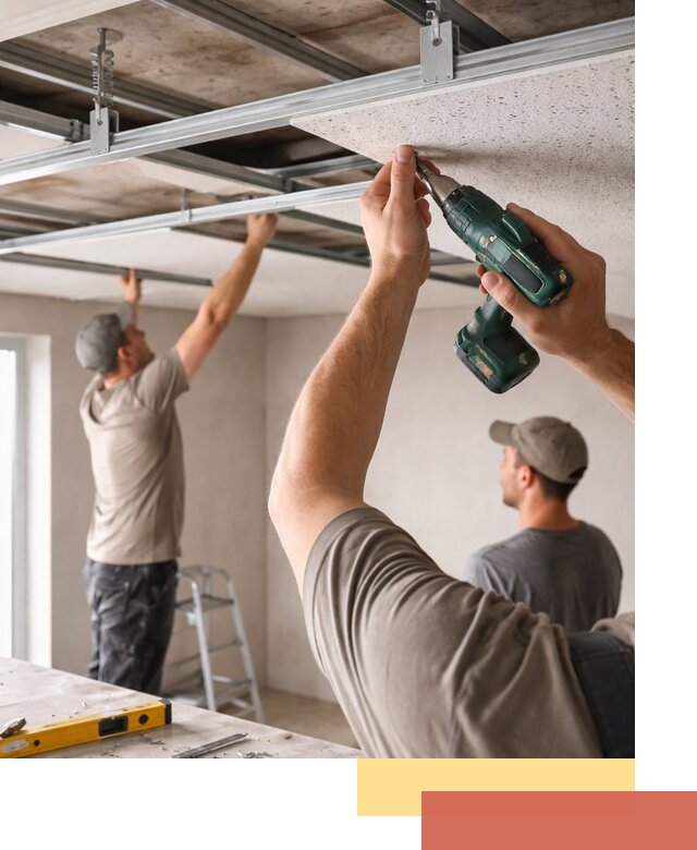 Монтаж акустического потолка в Коврове под ключ