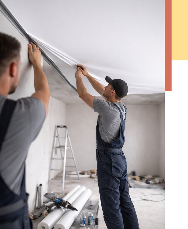 Монтаж матового натяжного потолка в Коврове от 4604 руб./м² — быстро и недорого | ОТДЕЛОЧНИК-Квр