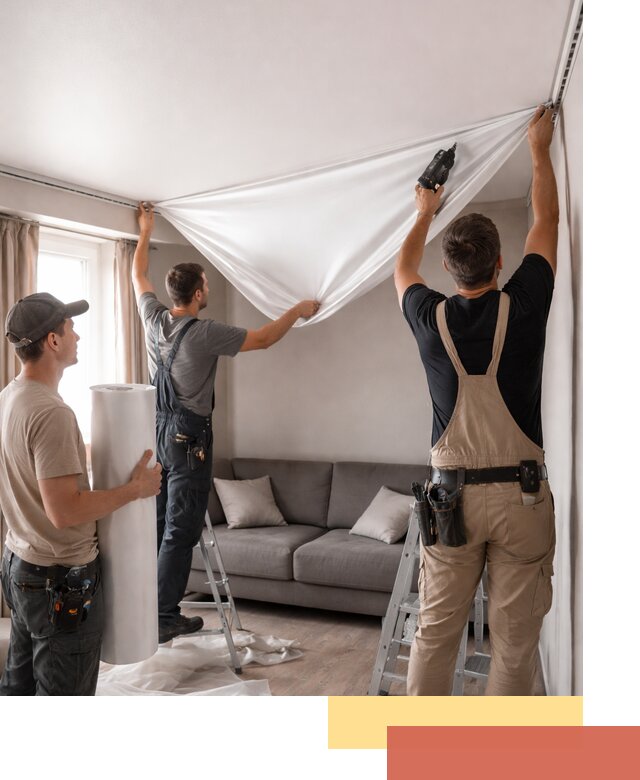 Монтаж сатинового натяжного потолка в Коврове качественно и быстро