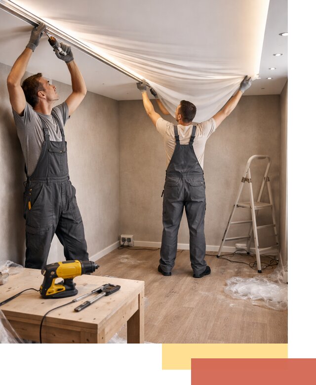 Монтаж натяжного потолка с подсветкой в Коврове цена и сроки