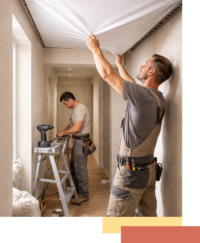 Монтаж натяжного потолка в прихожей в Коврове