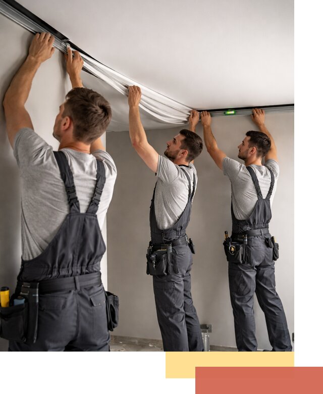 Теневые натяжные потолки в Коврове: монтаж и отделка быстро и качественно