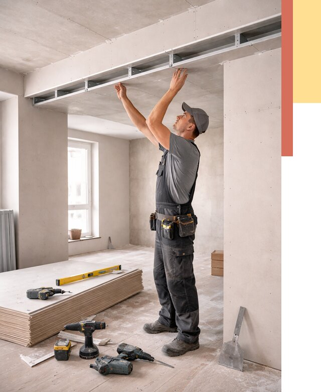 Потолок из гипсокартона с нишей в Коврове от 1279 руб. под ключ | ОТДЕЛОЧНИК-Квр