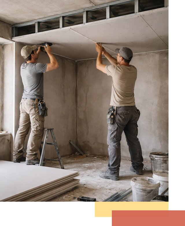 Короб из гипсокартона на потолке под ключ в Коврове