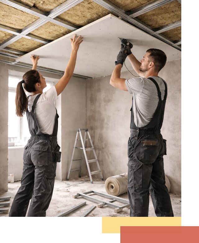 Звукоизоляция потолка из ГКЛ в Коврове профессионально и надежно