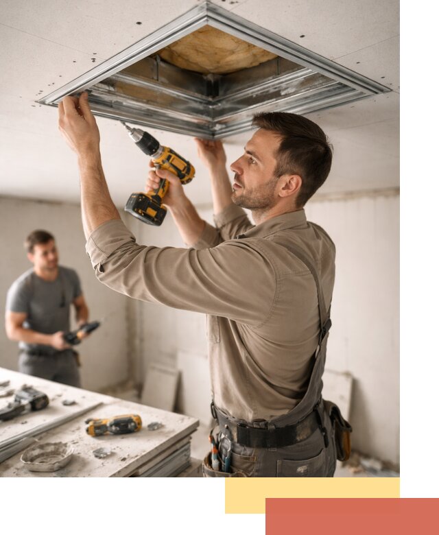 Монтаж люка в потолок из ГКЛ в Коврове