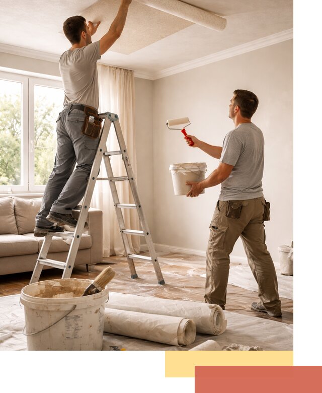 Поклейка обоев на потолок в Коврове — качественно и быстро