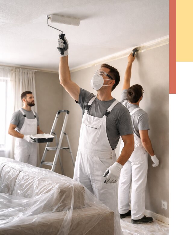 Покраска потолка водоэмельсионной краской в Коврове от 2251 руб/м² — услуги под ключ | ОТДЕЛОЧНИК-Квр