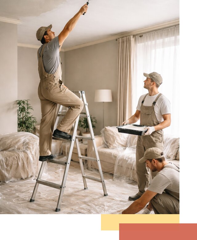 Покраска потолков акриловой краской в Коврове качественно и быстро