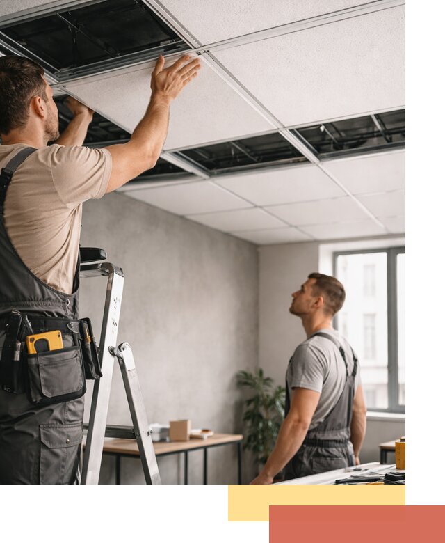 Монтаж потолочной плитки в Коврове качественно и в срок