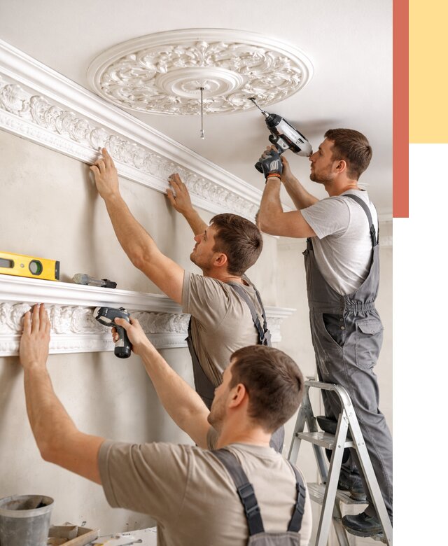 Монтаж лепнины на потолок в Коврове от 3274 руб. быстро и недорого | ОТДЕЛОЧНИК-Квр