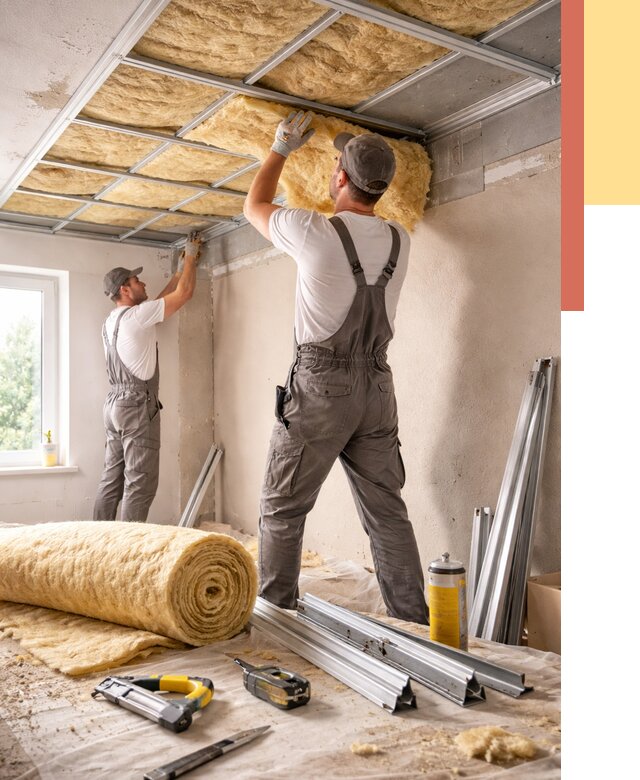 Утепление потолка в Коврове от 7367 руб/м2 — недорого, быстро, под ключ | ОТДЕЛОЧНИК-Квр