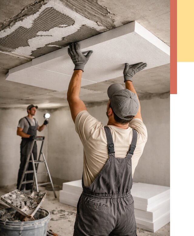 Утепление потолка пенопластом в Коврове от 4604 руб/м2 — недорого и быстро | ОТДЕЛОЧНИК-Квр